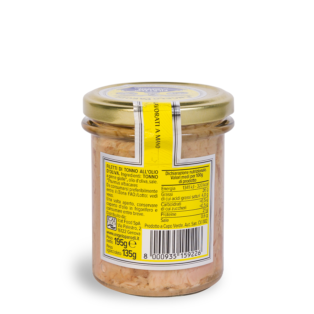 Filetti di Tonno in Olio d'Oliva 195 g confezione